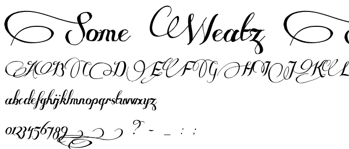 Some Weatz Swashes font